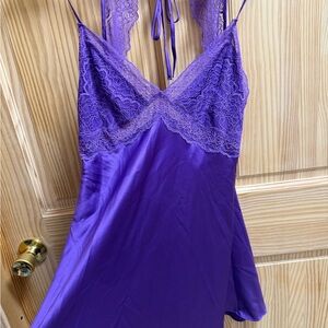 Victoria's Secret Purple Lace Chemise Slip